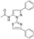 N-[3-PHENYL-1-(4-PHENYL-1,3-THIAZOL-2-YL)-1H-PYRAZOL-5-YL]ACETAMIDE Struktur