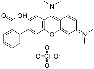 6-(2'-CARBOXYPHENYL)-3-DIMETHYLAMINO-9-DIMETHYLAMINO-3H-XANTHYLIUM PERCHLORATE Struktur