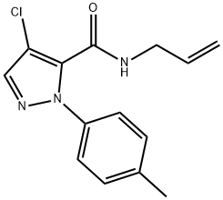 N-ALLYL-4-CHLORO-1-(4-METHYLPHENYL)-1H-PYRAZOLE-5-CARBOXAMIDE Struktur