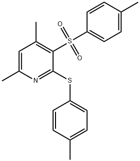 4,6-DIMETHYL-2-[(4-METHYLPHENYL)SULFANYL]-3-PYRIDINYL 4-METHYLPHENYL SULFONE Struktur