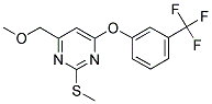 4-(METHOXYMETHYL)-2-(METHYLSULFANYL)-6-[3-(TRIFLUOROMETHYL)PHENOXY]PYRIMIDINE Struktur