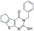 5-BENZYL-6-MERCAPTO-1,2,3,5-TETRAHYDRO-8-THIA-5,7-DIAZA-CYCLOPENTA[A]INDEN-4-ONE Struktur