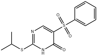 2-(ISOPROPYLSULFANYL)-5-(PHENYLSULFONYL)-4-PYRIMIDINOL Struktur