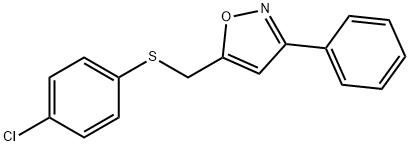 4-CHLOROPHENYL (3-PHENYL-5-ISOXAZOLYL)METHYL SULFIDE Struktur