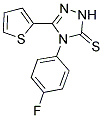 4-(4-FLUOROPHENYL)-4,5-DIHYDRO-3-(2-THIENYL)-1,2,4-TRIAZOLE-5(1H)-THIONE Struktur