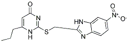 2-([(6-NITRO-1H-BENZIMIDAZOL-2-YL)METHYL]THIO)-6-PROPYLPYRIMIDIN-4(1H)-ONE Struktur