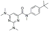 2,6-BIS(DIMETHYLAMINO)-N-(4-TERT-BUTYLPHENYL)-N-METHYLPYRIMIDINE-4-CARBOXAMIDE Struktur