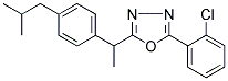 2-(2-CHLOROPHENYL)-5-[1-(4-ISOBUTYLPHENYL)ETHYL]-1,3,4-OXADIAZOLE Struktur