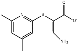 3-AMINO-4,6-DIMETHYL-THIENO[2,3-B]PYRIDINE-2-CARBOXYLIC ACID Struktur