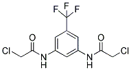 2-CHLORO-N-[3-[(2-CHLOROACETYL)AMINO]-5-(TRIFLUOROMETHYL)PHENYL]ACETAMIDE Struktur