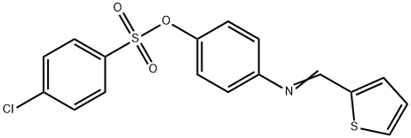 4-[(2-THIENYLMETHYLENE)AMINO]PHENYL 4-CHLOROBENZENESULFONATE Struktur