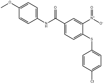 4-[(4-CHLOROPHENYL)SULFANYL]-N-(4-METHOXYPHENYL)-3-NITROBENZENECARBOXAMIDE Struktur