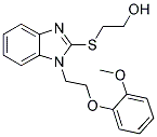 2-((1-[2-(2-METHOXYPHENOXY)ETHYL]-1H-BENZIMIDAZOL-2-YL)THIO)ETHANOL Struktur