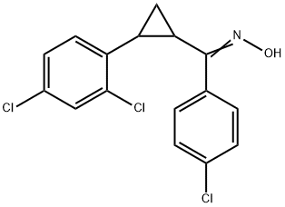 (4-CHLOROPHENYL)[2-(2,4-DICHLOROPHENYL)CYCLOPROPYL]METHANONE OXIME Struktur