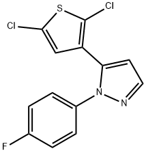 5-(2,5-DICHLORO-3-THIENYL)-1-(4-FLUOROPHENYL)-1H-PYRAZOLE Struktur