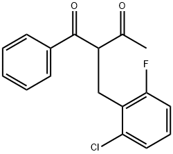 2-(2-CHLORO-6-FLUOROBENZYL)-1-PHENYL-1,3-BUTANEDIONE Struktur