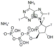 DEOXY[1',2',2,8-3H]ADENOSINE 5'-TRIPHOSPHATE, AMMONIUM SALT Struktur