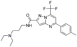 N-(3-(DIETHYLAMINO)PROPYL)-5-P-TOLYL-7-(TRIFLUOROMETHYL)PYRAZOLO[1,5-A]PYRIMIDINE-2-CARBOXAMIDE Struktur