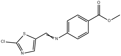 METHYL 4-([(E)-(2-CHLORO-1,3-THIAZOL-5-YL)METHYLIDENE]AMINO)BENZENECARBOXYLATE Struktur