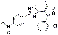 5-[3-(2-CHLORO-PHENYL)-5-METHYL-ISOXAZOL-4-YL]-3-(4-NITRO-PHENYL)-[1,2,4]OXADIAZOLE Struktur