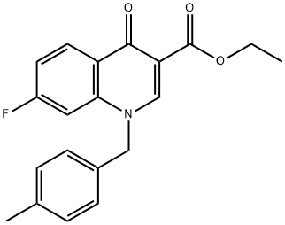 ETHYL 7-FLUORO-1-(4-METHYLBENZYL)-4-OXO-1,4-DIHYDRO-3-QUINOLINECARBOXYLATE Struktur