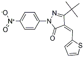 3-(TERT-BUTYL)-1-(4-NITROPHENYL)-4-(2-THIENYLMETHYLENE)-2-PYRAZOLIN-5-ONE Struktur