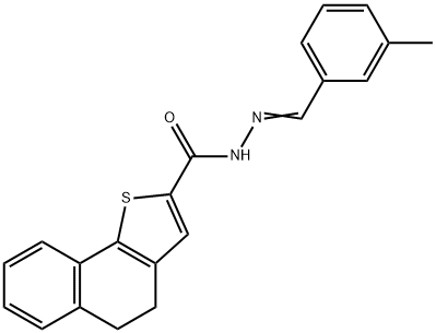 N'-[(E)-(3-METHYLPHENYL)METHYLIDENE]-4,5-DIHYDRONAPHTHO[1,2-B]THIOPHENE-2-CARBOHYDRAZIDE Struktur