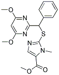 2-[A-(4,6-DIMETHOXYPYRIMIDIN-2-YL)BENZYLTHIO]-1-METHYLIMIDAZOLE-5-CARBOXYLIC ACID METHYL ESTER Struktur