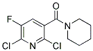 (2,6-DICHLORO-5-FLUOROPYRIDIN-3-YL)(PIPERIDINO)METHANONE Struktur