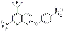 4-([5,7-BIS(TRIFLUOROMETHYL)[1,8]NAPHTHYRIDIN-2-YL]OXY)BENZENESULFONOYL CHLORIDE Struktur