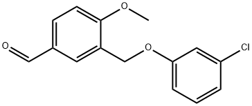 3-(3-CHLORO-PHENOXYMETHYL)-4-METHOXY-BENZALDEHYDE Struktur