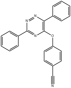 4-[(3,6-DIPHENYL-1,2,4-TRIAZIN-5-YL)OXY]BENZENECARBONITRILE Struktur