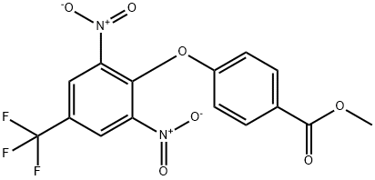 METHYL 4-[2,6-DINITRO-4-(TRIFLUOROMETHYL)PHENOXY]BENZENECARBOXYLATE Struktur