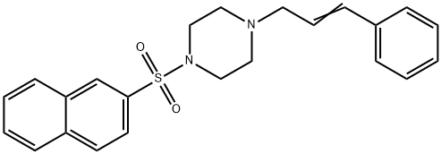 1-(2-NAPHTHYLSULFONYL)-4-(3-PHENYLPROP-2-ENYL)PIPERAZINE Struktur