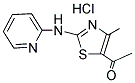 1-(5-METHYL-3-(2-PYRIDYLAMINO)-2,4-THIAZOLYL)ETHAN-1-ONE, HYDROCHLORIDE Struktur