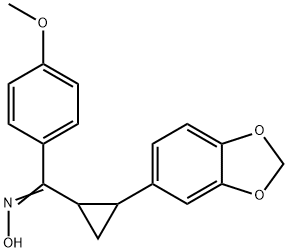 [2-(1,3-BENZODIOXOL-5-YL)CYCLOPROPYL](4-METHOXYPHENYL)METHANONE OXIME Struktur