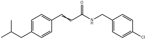 N-(4-CHLOROBENZYL)-3-(4-ISOBUTYLPHENYL)ACRYLAMIDE Struktur