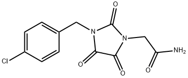 2-[3-(4-CHLOROBENZYL)-2,4,5-TRIOXO-1-IMIDAZOLIDINYL]ACETAMIDE Struktur