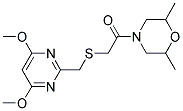 4-[2-[[(4,6-DIMETHOXYPYRIMIDIN-2-YL)METHYL]THIO]ACETYL]-2,6-DIMETHYLMORPHOLINE Struktur