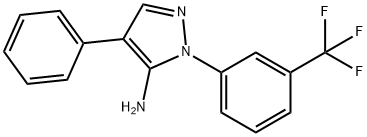 4-PHENYL-1-[3-(TRIFLUOROMETHYL)PHENYL]-1H-PYRAZOL-5-AMINE Struktur