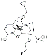 6,14-ETHENOMORPHINAN-7-METHANOL, 17-(CYCLOPROPYLMETHYL)-4,5-EPOXY-18,19-DIHYDRO-3-HYDROXY-ALPHA, ALPHA-DIMETHYL-6-(2-FLUOROETHOXY)-, (5ALPHA, 7ALPHA) Struktur