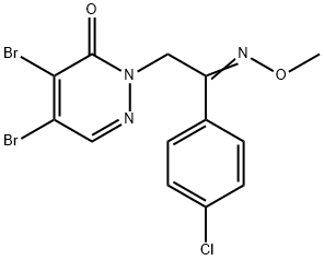 4,5-DIBROMO-2-[2-(4-CHLOROPHENYL)-2-(METHOXYIMINO)ETHYL]-3(2H)-PYRIDAZINONE Struktur