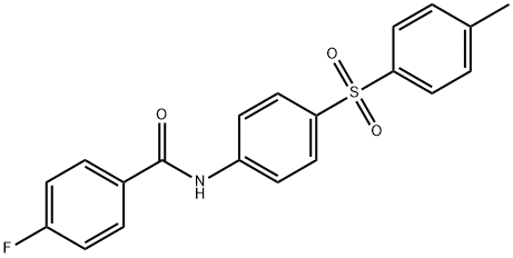 4-FLUORO-N-(4-[(4-METHYLPHENYL)SULFONYL]PHENYL)BENZENECARBOXAMIDE Struktur