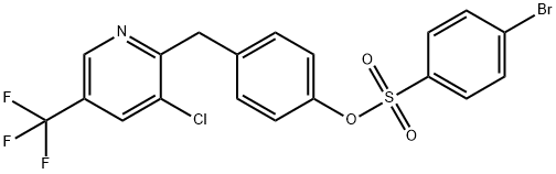 4-([3-CHLORO-5-(TRIFLUOROMETHYL)-2-PYRIDINYL]METHYL)PHENYL 4-BROMOBENZENESULFONATE Struktur