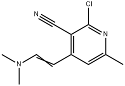 2-CHLORO-4-[(Z)-2-(DIMETHYLAMINO)ETHENYL]-6-METHYLNICOTINONITRILE Struktur