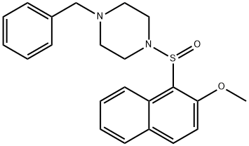 1-BENZYL-4-[(2-METHOXY-1-NAPHTHYL)SULFINYL]PIPERAZINE Struktur