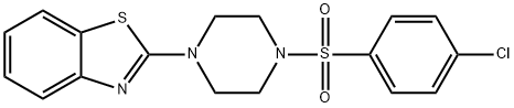 2-(4-[(4-CHLOROPHENYL)SULFONYL]PIPERAZINO)-1,3-BENZOTHIAZOLE Struktur