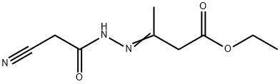 ETHYL 3-[(E)-2-(2-CYANOACETYL)HYDRAZONO]BUTANOATE Struktur