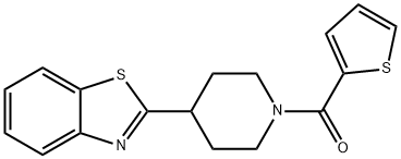 [4-(1,3-BENZOTHIAZOL-2-YL)PIPERIDINO](2-THIENYL)METHANONE Struktur