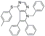 7-BENZYL-4-[(4-METHYLPHENYL)SULFANYL]-5,6-DIPHENYL-7H-PYRROLO[2,3-D]PYRIMIDINE Struktur